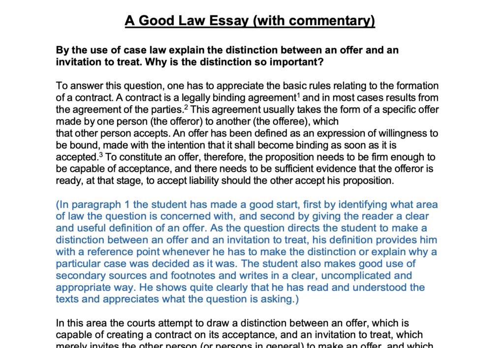 critical analysis essay structure law