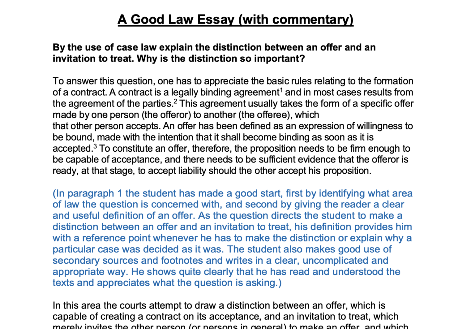 michigan law essays