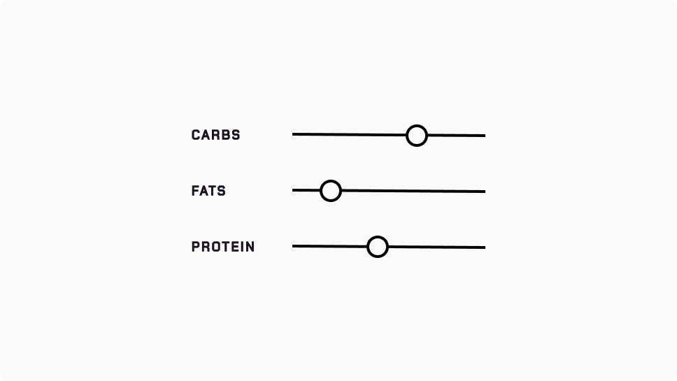 Macronutrients slider